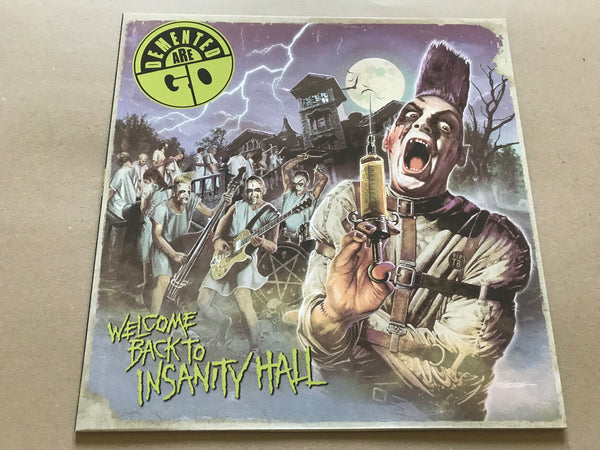 WELCOME BACK TO INSANITY HALL  by DEMENTED ARE GO  Vinyl LP  RR209 coloured swirl ltd