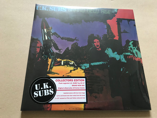 U.K. subs brand new age. 2 x vinyl 10 inch lp yellow pink