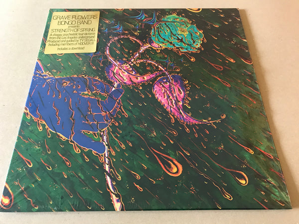 grave flowers bongo band ‎– Strength of Spring neon yellow vinyl lp CF 131