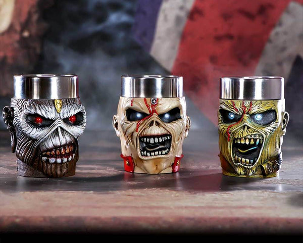Iron Maiden Eddie resin metal hand painted Shot Glass Set 9cm - punk to funk heaven