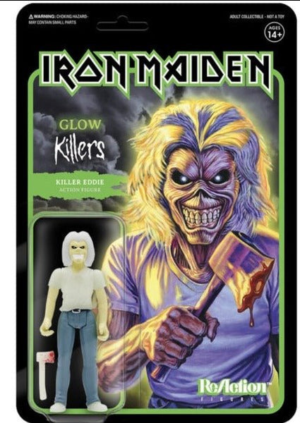 Iron Maiden Reaction Figure Wave 1 - Killer Eddie (Glow) super 7 - punk to funk heaven