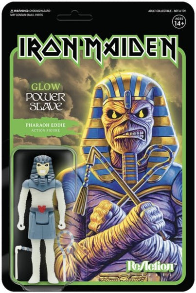 Iron Maiden Reaction Figure Wave 1 - Pharoah Eddie (Glow) super 7 - punk to funk heaven