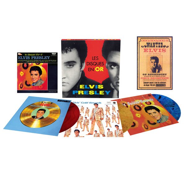 LES DISQUES EN OR D'ELVIS (ELVIS' GOLDEN RECORD) (RED, BLUE & GOLD VINYLS) (RSD 2022) by ELVIS PRESLEY Vinyl - 3 LP Box Set - punk to funk heaven