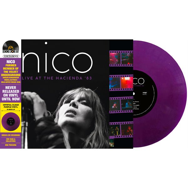 LIVE AT THE HACIENDA '83 (CLEAR PURPLE VNYL) (RSD 2022) by NICO Vinyl LP - punk to funk heaven
