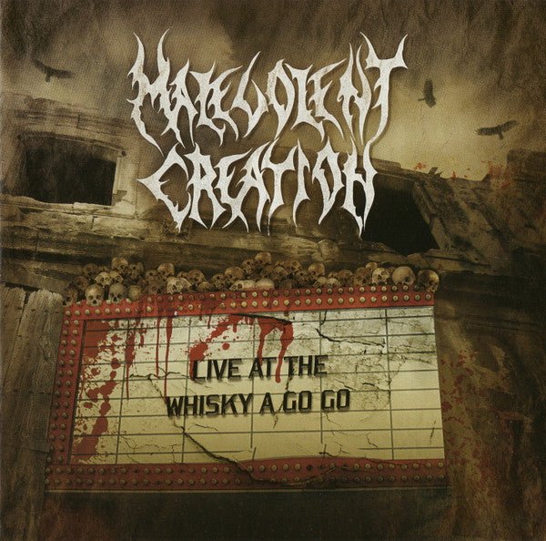 LIVE AT WHISKEY A GO GO (CLEAR VINYL) by MALEVOLENT CREATION Vinyl Double Album BOBV922LPLTD - punk to funk heaven