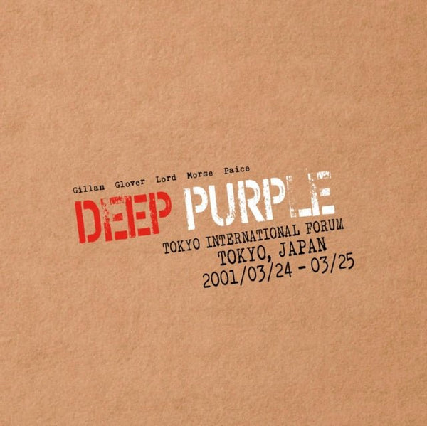 Live in Tokyo 2001 Artist Deep Purple Format:Vinyl / 12" Album Coloured Vinyl Box Set Label:earMUSIC Catalogue No:0217314EMU - punk to funk heaven