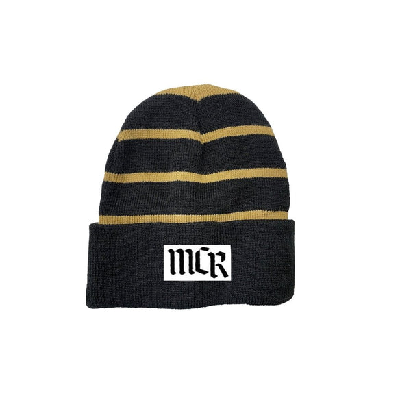 LOGO STRIPE BEANIE by MY CHEMICAL ROMANCE Knitted Ski Hat PHDHAT255 - punk to funk heaven