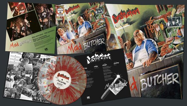 MAD BUTCHER (SPLATTER VINYL) by DESTRUCTION Vinyl LP HRR548LP3S - punk to funk heaven