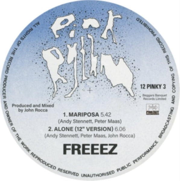 Mariposa/Alone Artist Freeez Format:Vinyl / 12" Single Label:Far Out Catalogue No:PINKY3 - punk to funk heaven