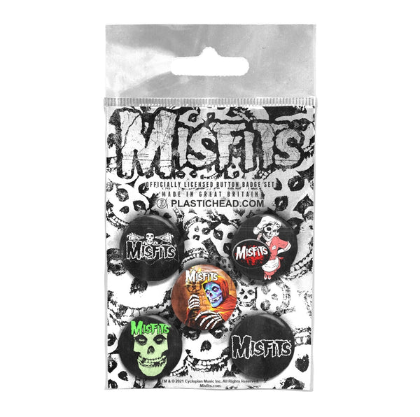 MISFITS BUTTON BADGE SET by MISFITS Badge Pack PHBADGE134 - punk to funk heaven