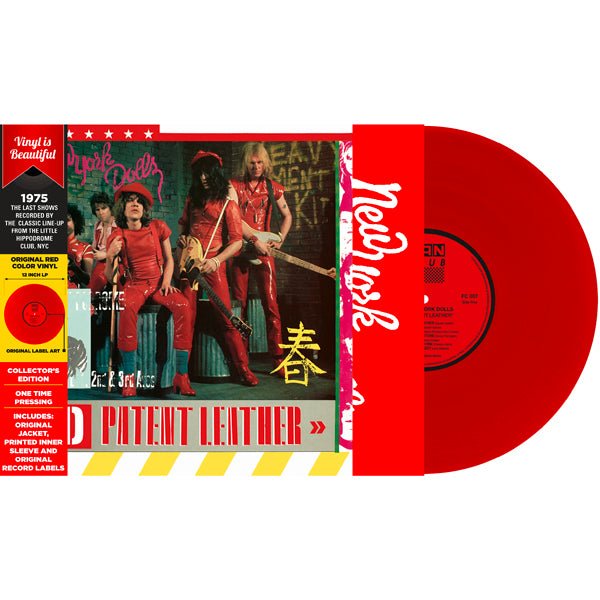 NEW YORK DOLLS RED PATENT LEATHER (RED VINYL) VINYL LP - punk to funk heaven