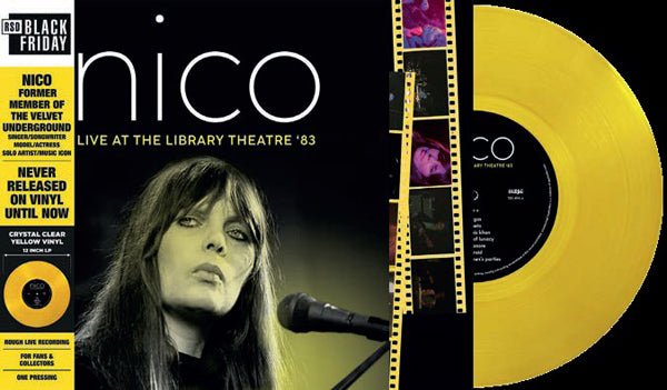 NICO LIBRARY THEATRE '83 (CRYSTAL CLEAR YELLOW VINYL) VINYL LP - punk to funk heaven