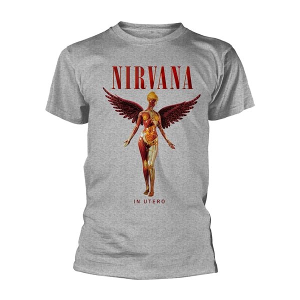 NIRVANA IN UTERO (SPORT GREY) T - SHIRT - punk to funk heaven