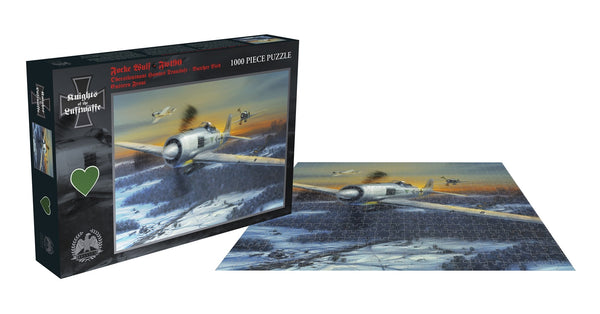 OBERSTLEUTNANT HANNES TRAUTLOFT - BUTCHER BIRD - EASTERN FRONT by FOCKE WULF - FW190 Puzzle 1000 piece BELL012PZT - punk to funk heaven