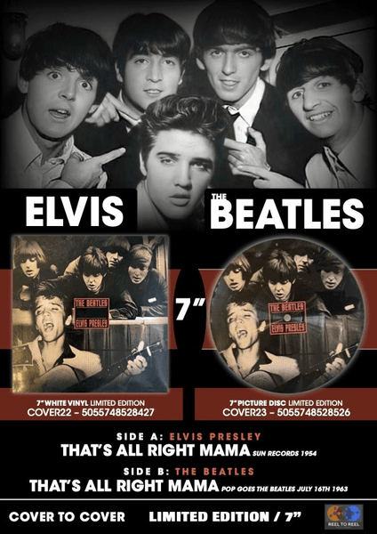 of BEATLES / ELVIS That's Alright Mama white vinyl 7" COVER23 - punk to funk heaven