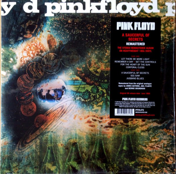 Pink Floyd ‎– A Saucerful Of Secrets vinyl lp Pink Floyd Records ‎– PFRLP2 - punk to funk heaven