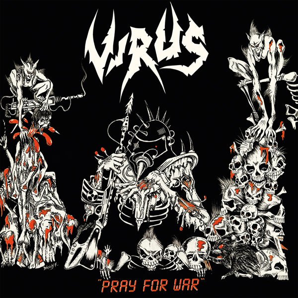 PRAY FOR WAR (WHITE / RED SPLATTER VINYL) by VIRUS Vinyl LP BOBV910LPLTD - punk to funk heaven
