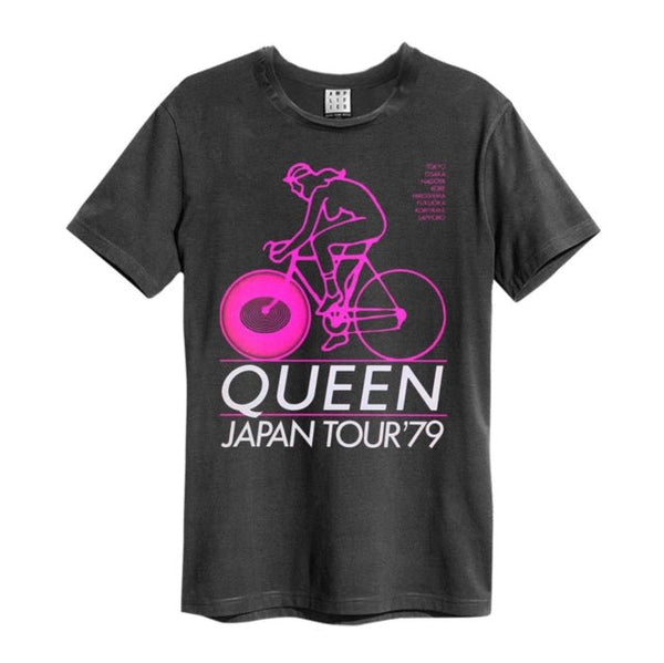 Queen Japan Tour 79 Amplified Vintage Charcoal Large T Shirt - punk to funk heaven