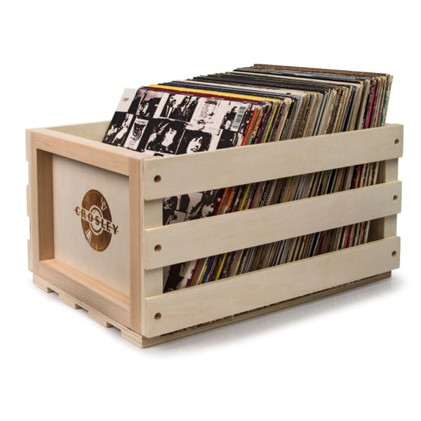 Record Storage Crate – Natural CROSLEY AUDIO AC1004A - NA - punk to funk heaven