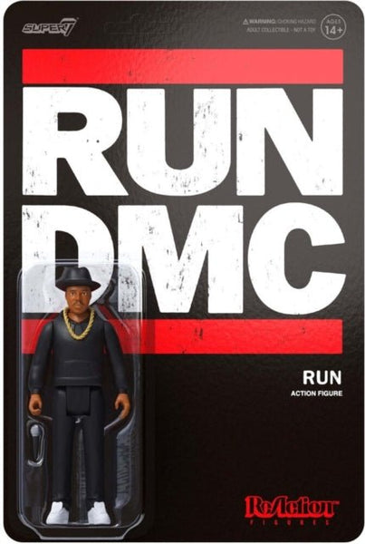 Run Dmc Reaction Figures - Joseph 'Run' Simmons ALL BLACK CLOTHS super 7 - punk to funk heaven