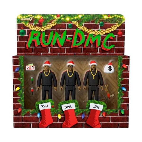 Run Dmc Reaction Figures Wave 2 - Holiday 3 Pack super 7 reaction figure set - punk to funk heaven