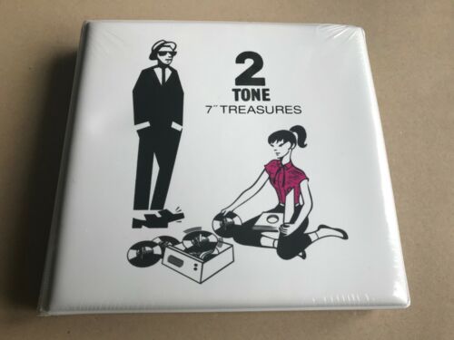 2 tone treasures 12 x 7" vinyl single box set in old style record holder