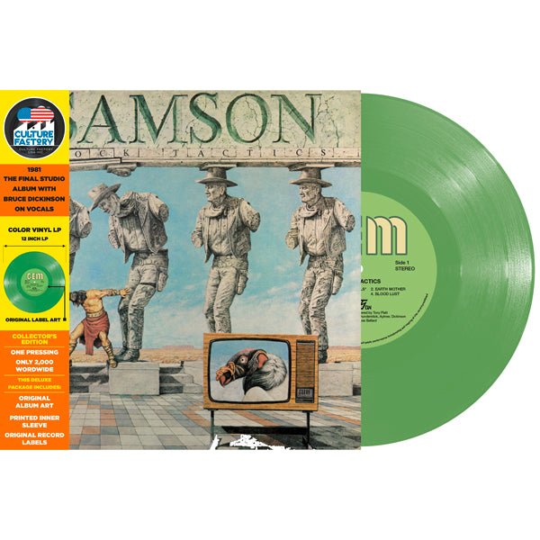 SHOCK TACTICS (GREEN VINYL) by SAMSON Vinyl LP - punk to funk heaven