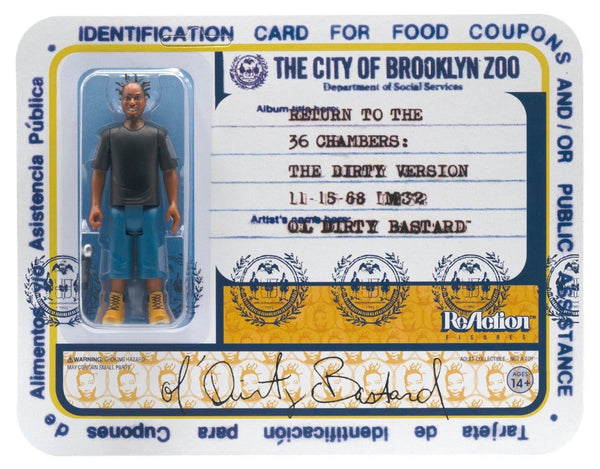 Super 7 ReAction Figure - ODB Ol Dirty Bastard - Wu Tang Hip Hop - 36 Chambers - punk to funk heaven