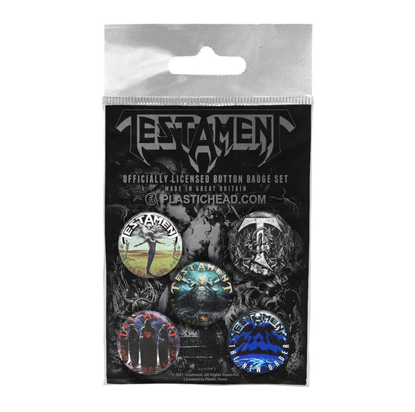 TESTAMENT BUTTON BADGE SET by TESTAMENT Badge Pack PHBADGE133 - punk to funk heaven