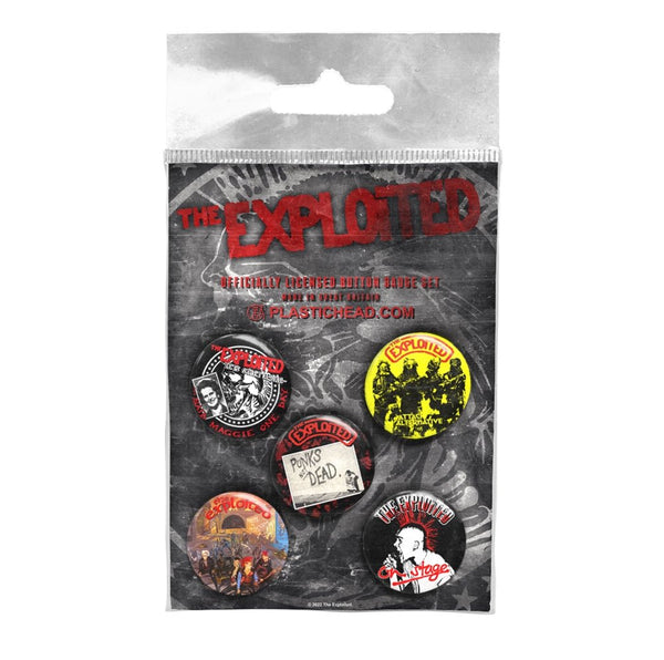 THE EXPLOITED BUTTON BADGE SET 2 by EXPLOITED, THE Badge Pack PHBADGE198 - punk to funk heaven