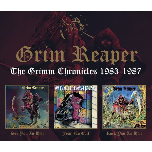 THE GRIMM CHRONICLES 1983 - 1987 (3CD) by GRIM REAPER Compact Disc - 3 CD Box Set GRIMM04 - punk to funk heaven