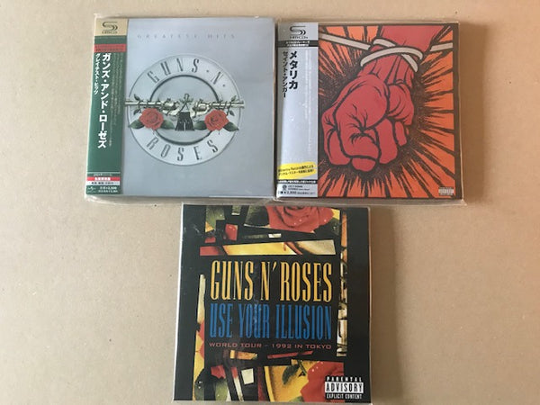 3 x guns n roses compact disc collection job lot