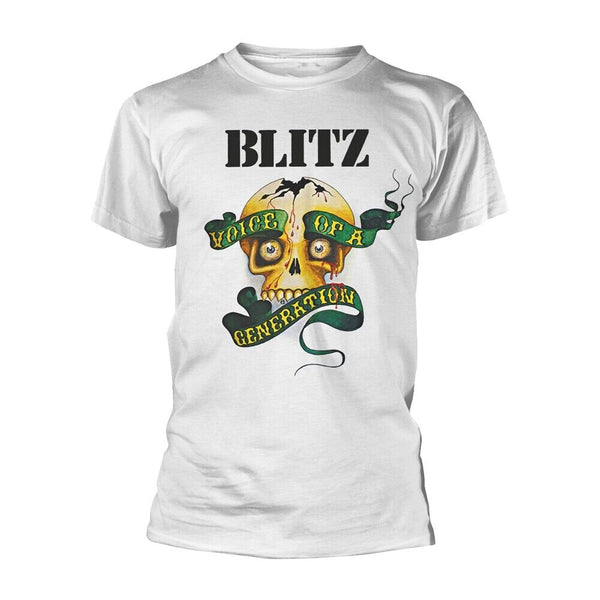 VOICE OF A GENERATION (WHITE) by BLITZ T-Shirt - punk to funk heaven