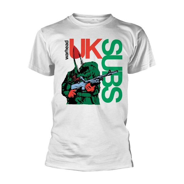 WARHEAD (WHITE) by UK SUBS T-Shirt - punk to funk heaven